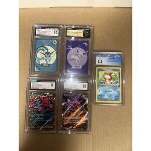 Lot of 5 Pokemon CGC Slabs Point salad pristine Drapion V CGC Gem Mint 10, 9